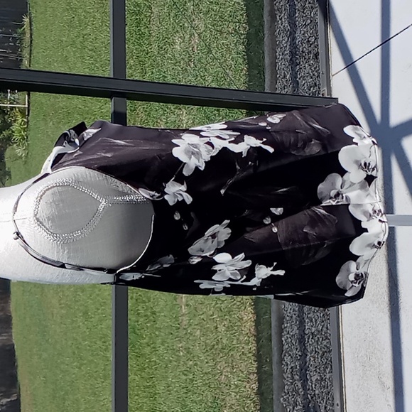 Worthington Camisole Size Large Orchid Print Black/White/Gray Adjustable Straps - Picture 6 of 12